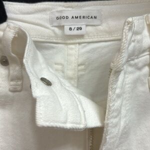Good American White Jean Shorts
